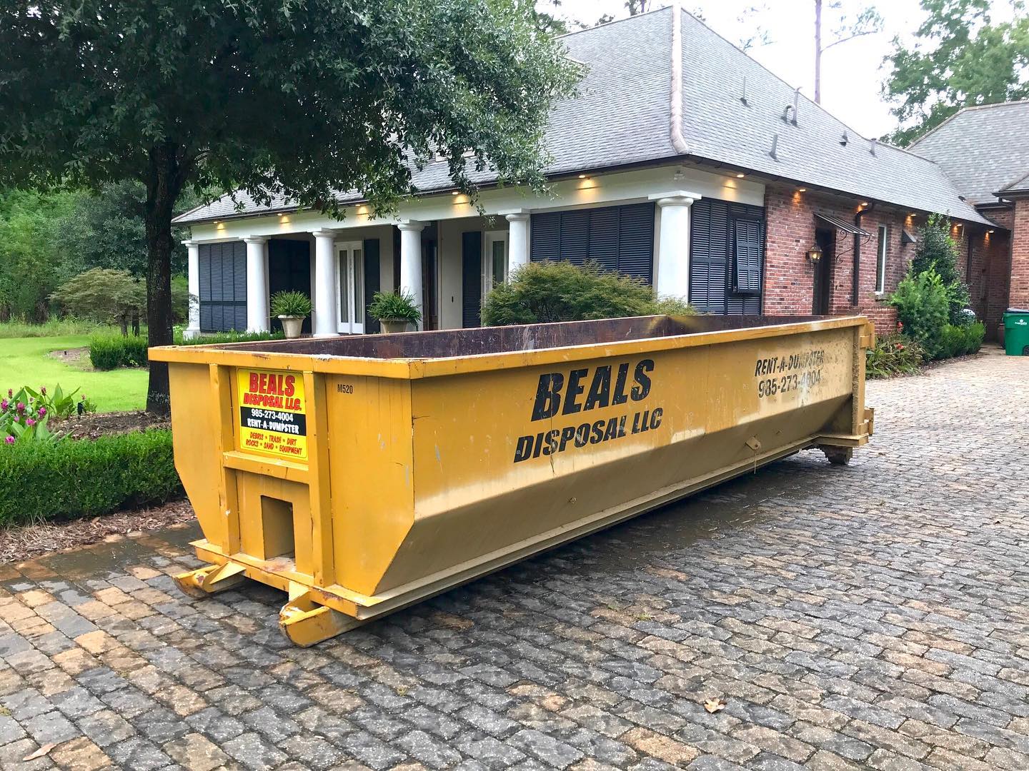 Beals concrete-only dumpster for demolition cleanup